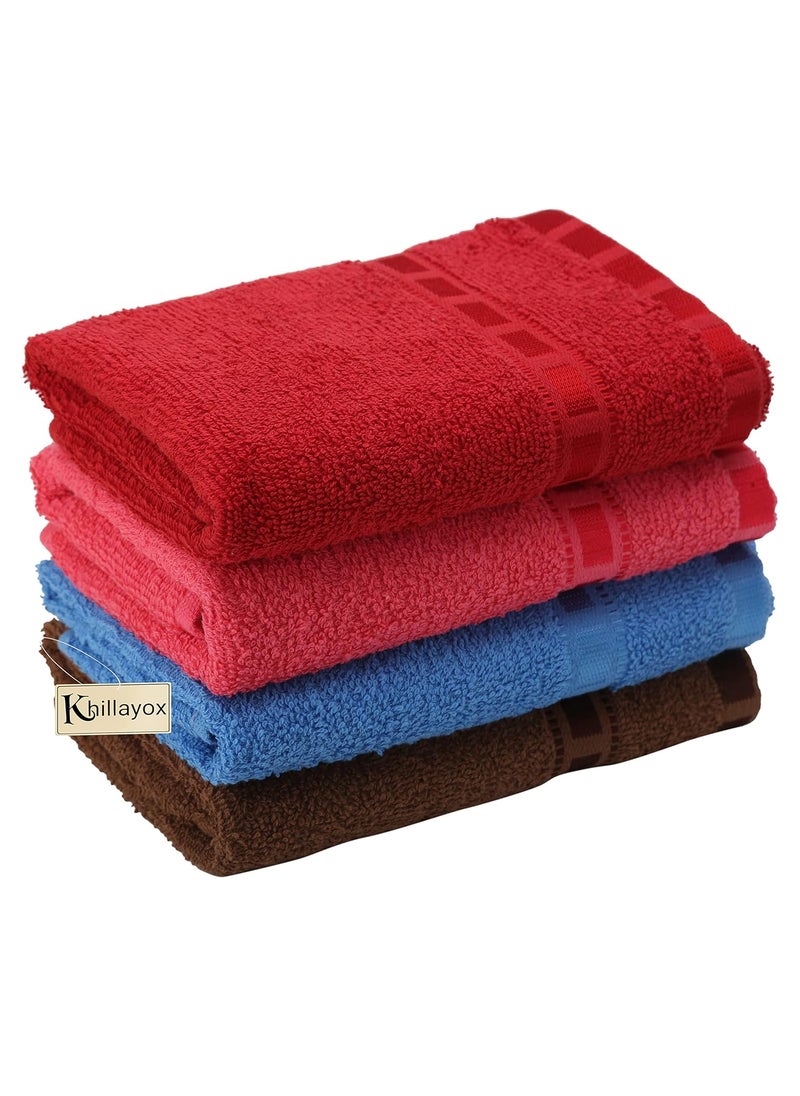 Khillayox Super Soft Cotton Hand Towel Unisex AntiBacterial Medium Size 400 GSM Super Absorbent Hand Towels for Men Women Pack of 1 16 x 24 inMulticolor
