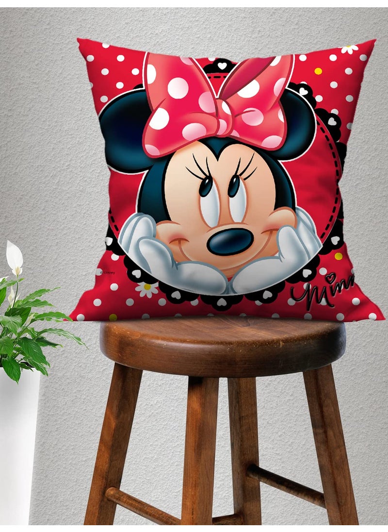 Athom Living Disney Minnie Mouse Cushion with Cover 40x40 cm