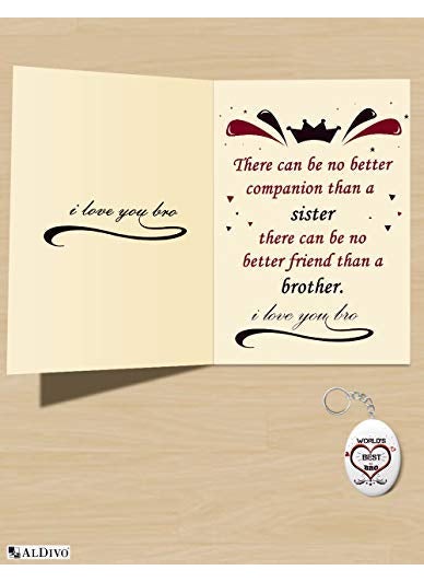 ALDIVO Combo Gift For Brother Gift for Brother Gift for Best Brother Gift For Bro 12 x 12 cushion cover with filler Printed coffee mug Greeting Card Printed Key Ring