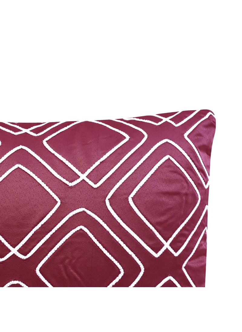 aRDENMEAD Set of 2 Decorative ThrowPillow Cushion Covers with Embroidery Cushion Covers 16 inch x 16 inch Set of 2 for Your SofaLiving Room ColorMaroon
