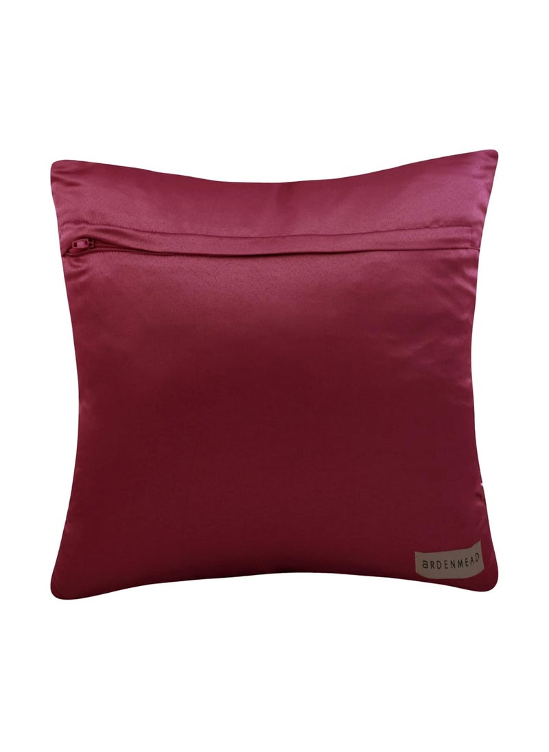 aRDENMEAD Set of 2 Decorative ThrowPillow Cushion Covers with Embroidery Cushion Covers 16 inch x 16 inch Set of 2 for Your SofaLiving Room ColorMaroon