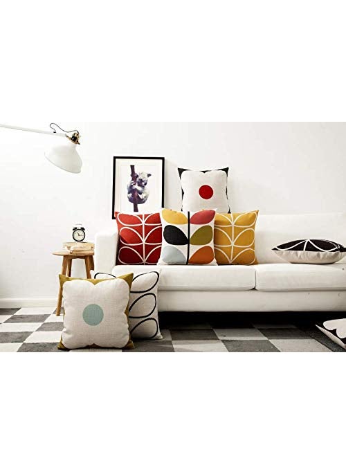 AEROHAVEN Set of 5 Designer Decorative Throw PillowCushion Covers CC140 18 inch x 18 inch Multicolour