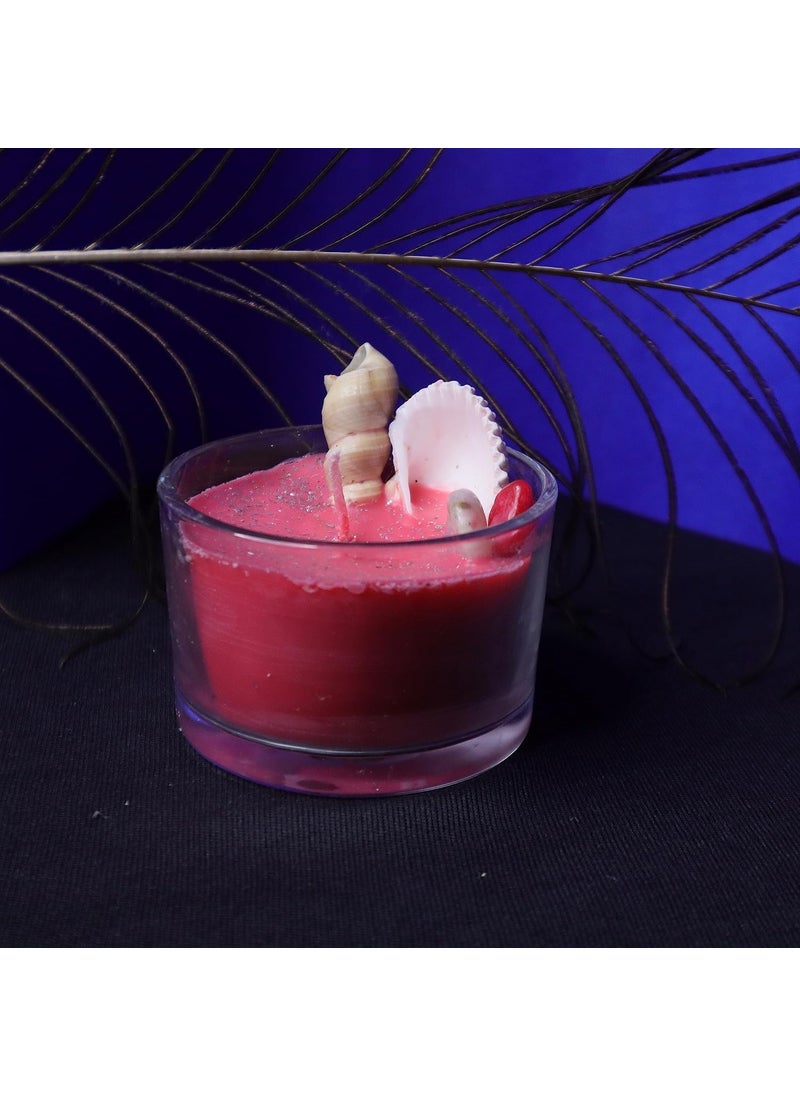 CANDLEVANNAH Organic Aroma Scented Shell Small Glass Candle for Home Decor Gift 100 Natural Soy Wax Smokeless Candle Available in Customised Color Fragrance