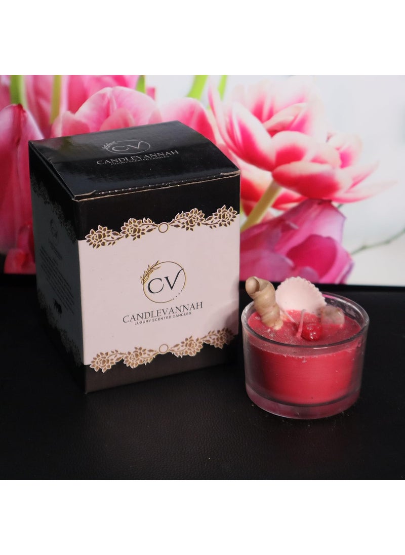 CANDLEVANNAH Organic Aroma Scented Shell Small Glass Candle for Home Decor Gift 100 Natural Soy Wax Smokeless Candle Available in Customised Color Fragrance