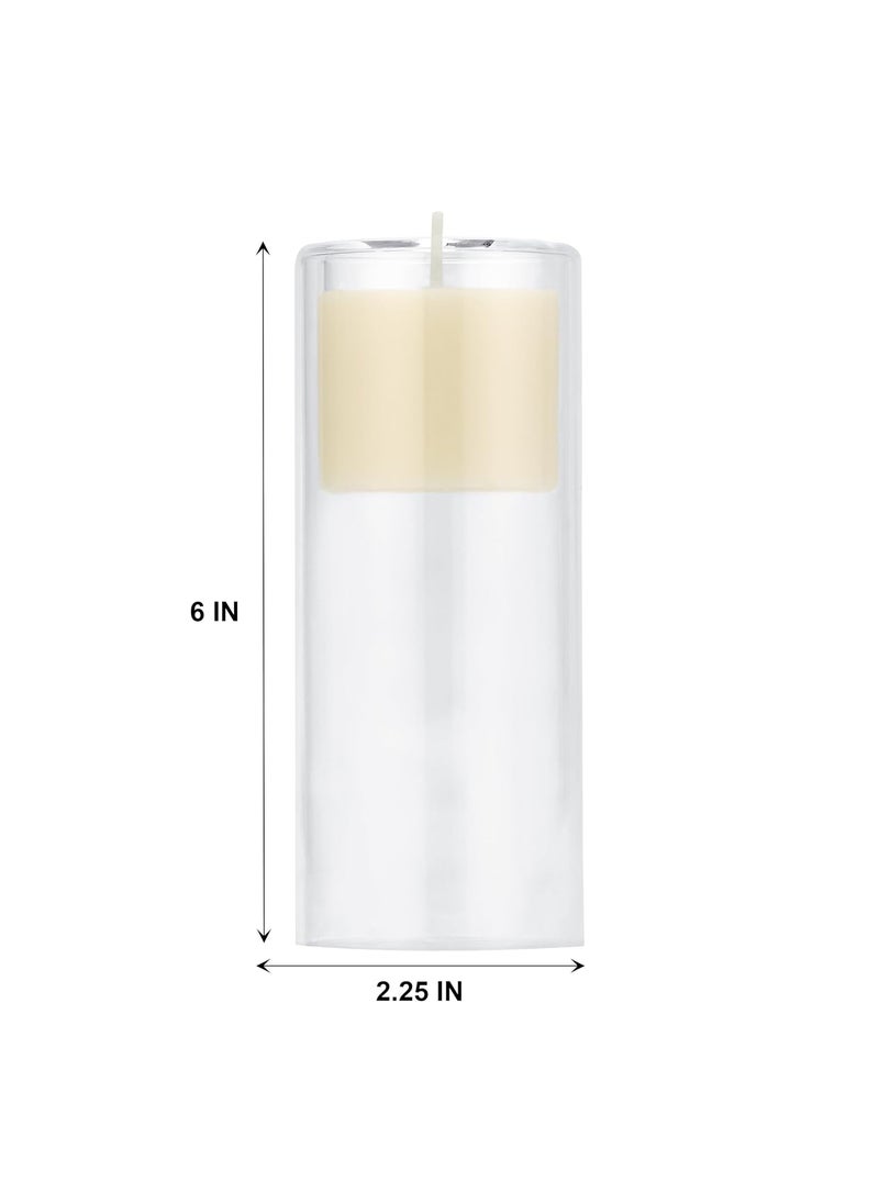 PROSPERRO LUMO by Parkash Candles Double Layer Big Glass Hanging Soy Wax Premium Scented Candle Gifting Home Dcor Miz Arab