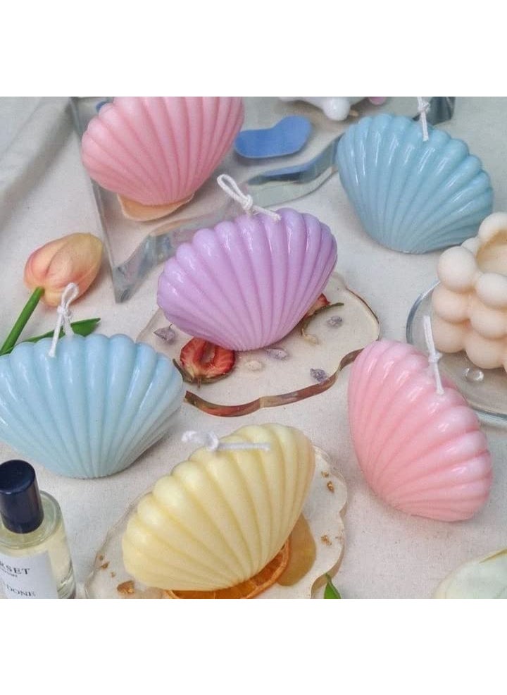 CANDLEVANNAH Aroma Scented Soy Wax Customize Shell Candle 250gm 5 Hrs Luxury Aroma Therapy Shell Design Scented Candles for Home Decor Gift Set Customize Colour Scent