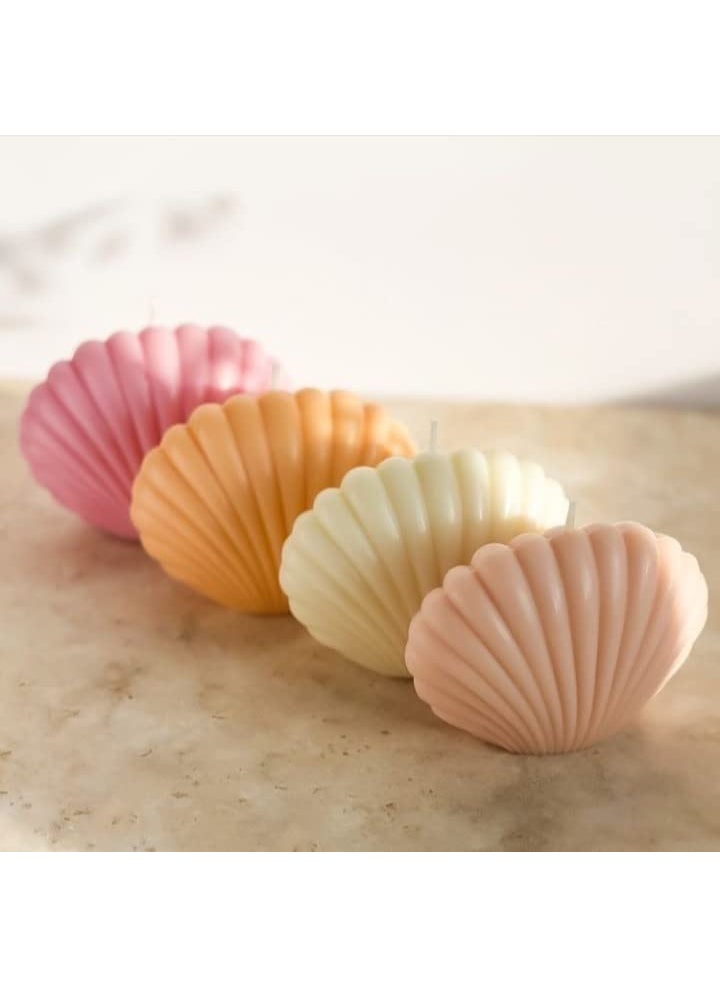 CANDLEVANNAH Aroma Scented Soy Wax Customize Shell Candle 250gm 5 Hrs Luxury Aroma Therapy Shell Design Scented Candles for Home Decor Gift Set Customize Colour Scent