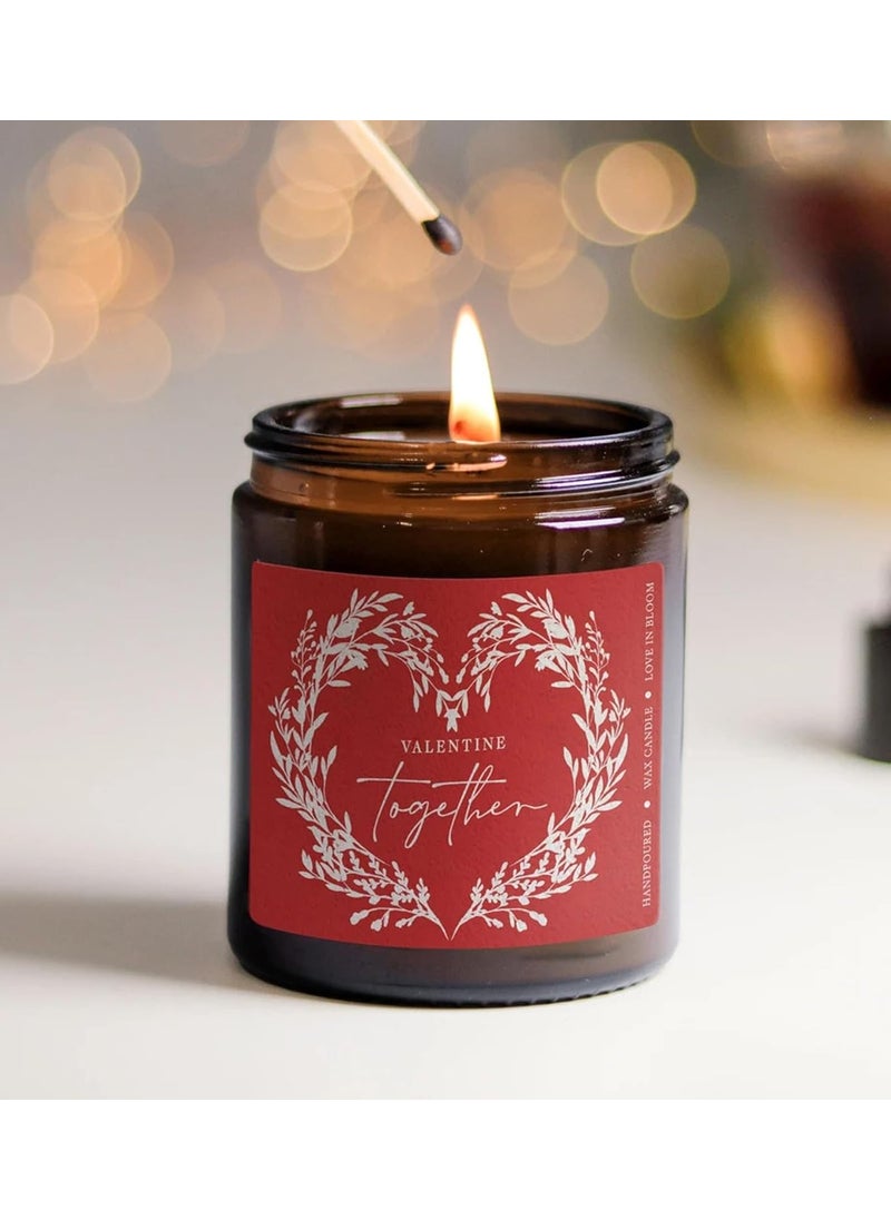 First Row Aromatic Fables United Hearts Grape Scented Jar Candle for Valentines Day HandPoured Small Batch Candle Ideal for Home Decor Gifting Meditation and Aromatherapy