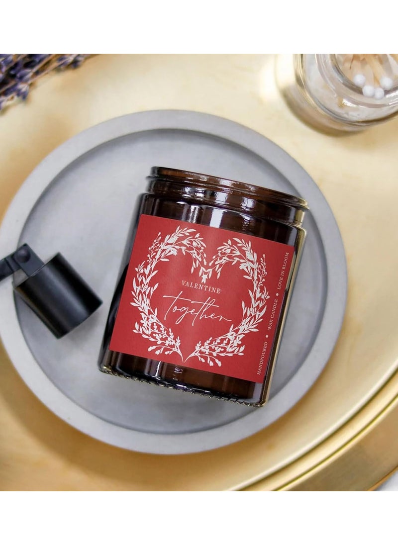 First Row Aromatic Fables United Hearts Grape Scented Jar Candle for Valentines Day HandPoured Small Batch Candle Ideal for Home Decor Gifting Meditation and Aromatherapy