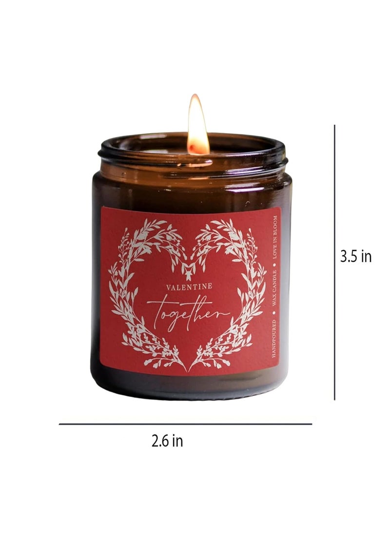 First Row Aromatic Fables United Hearts Grape Scented Jar Candle for Valentines Day HandPoured Small Batch Candle Ideal for Home Decor Gifting Meditation and Aromatherapy