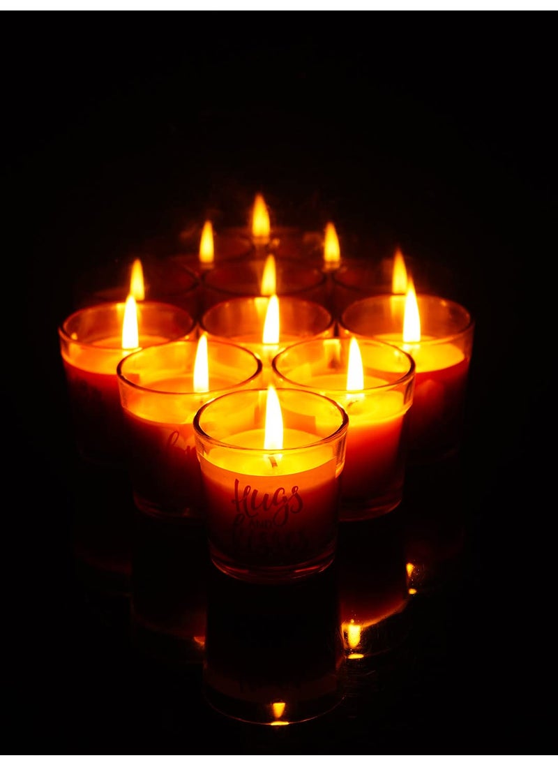 Divine Senses Scented Candles Pure Wax Votive Love Gift Aromatherapy Mini jar Scented Candle Smokeless Candle Set of 6 Gift for Someone You Love Total Burning 80hour