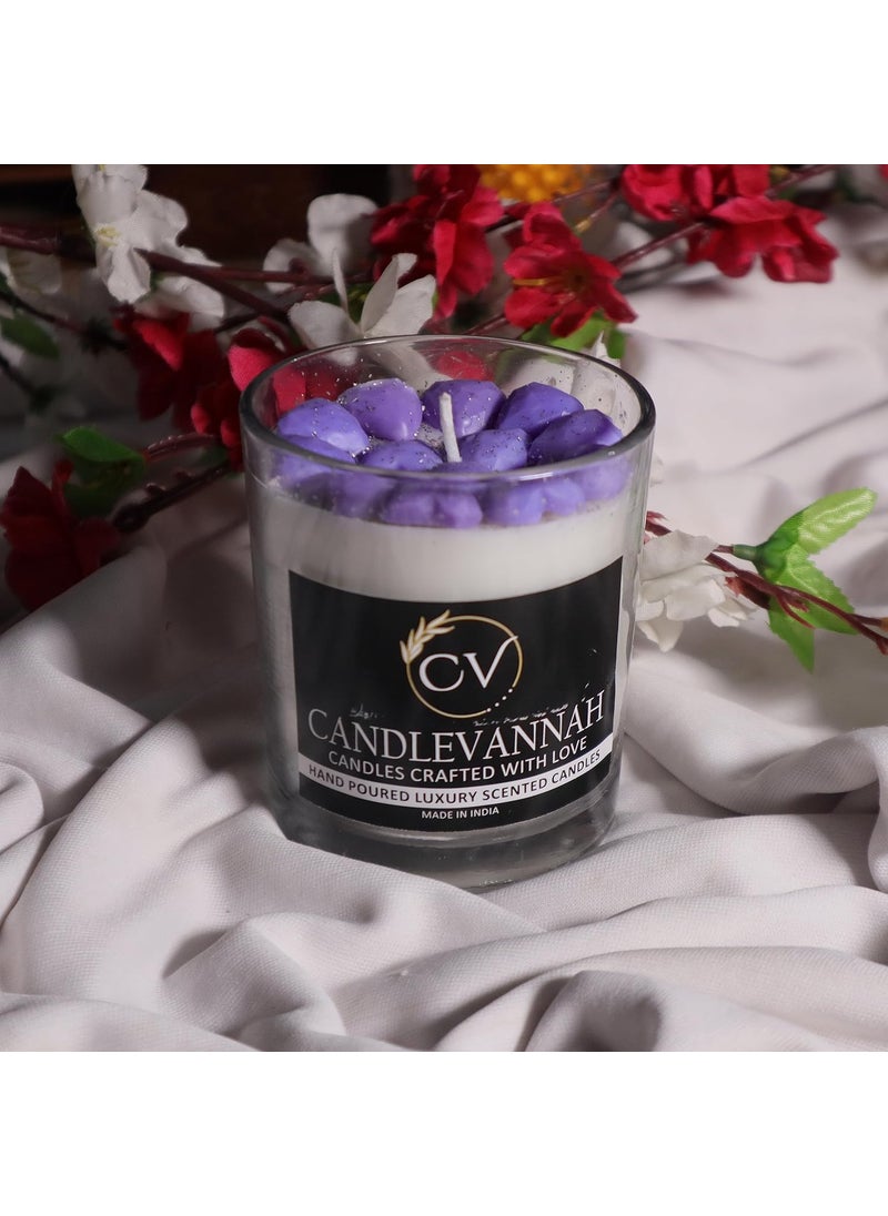 CANDLEVANNAH Aroma Scented Soy Wax Customize Heart Glass Candle 506gm 50 Hrs Luxury Aroma Therapy Heart Glass Design Scented Candles for Home Decor Gift Set Customize Colour Scent