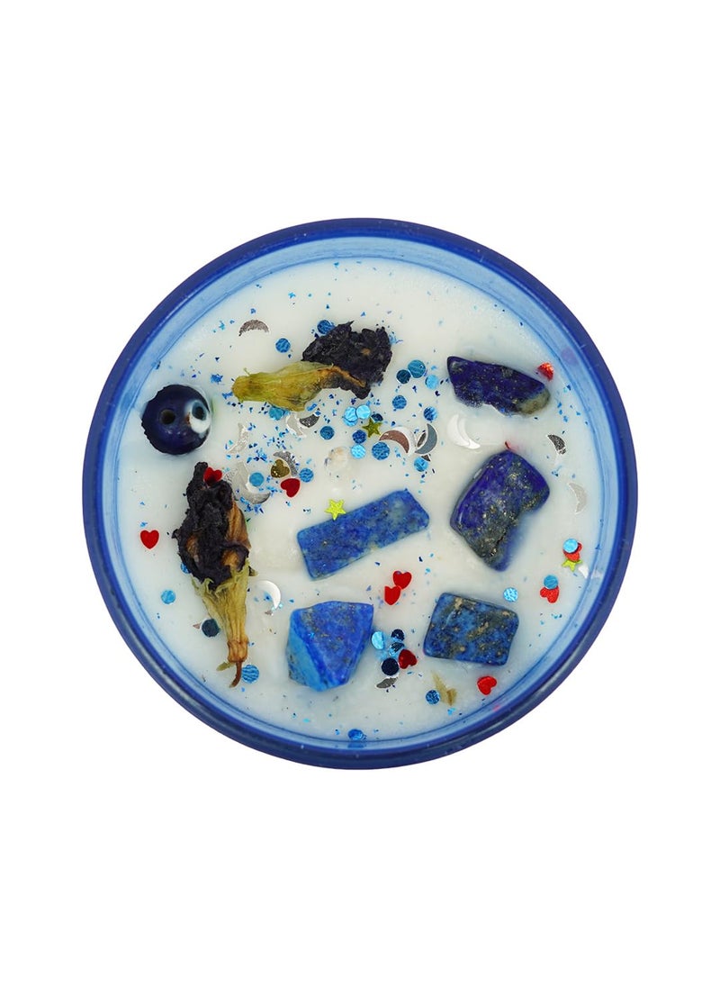 Divine Senses Scented Candles Aromatherapy Meditation Manifestation Candles Evil Eye Natural Soy Wax Hand Poured 25 Hours Burning time Candles for Home Decor Apple Lemon Lilly