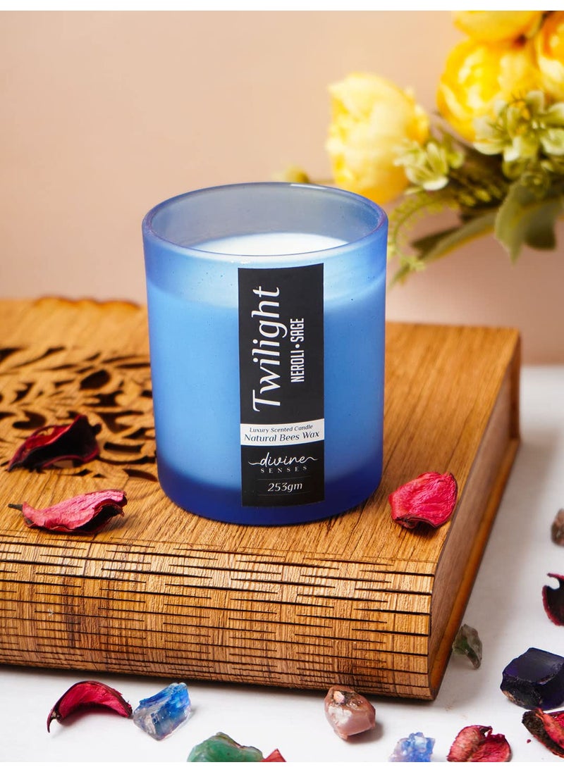 Divine Senses Scented Candle Aromatherapy Meditation Manifestation Candles Natural Soy Wax Hand Poured 40 Hours Burning time Scented Candles for Home Decor Gifting Neroli Sage Fragranced