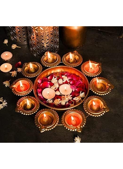 Dartistry Tealight HolderMetal Diya Decorative ItemsHome Decor Items Diwali Decoration Items for Home