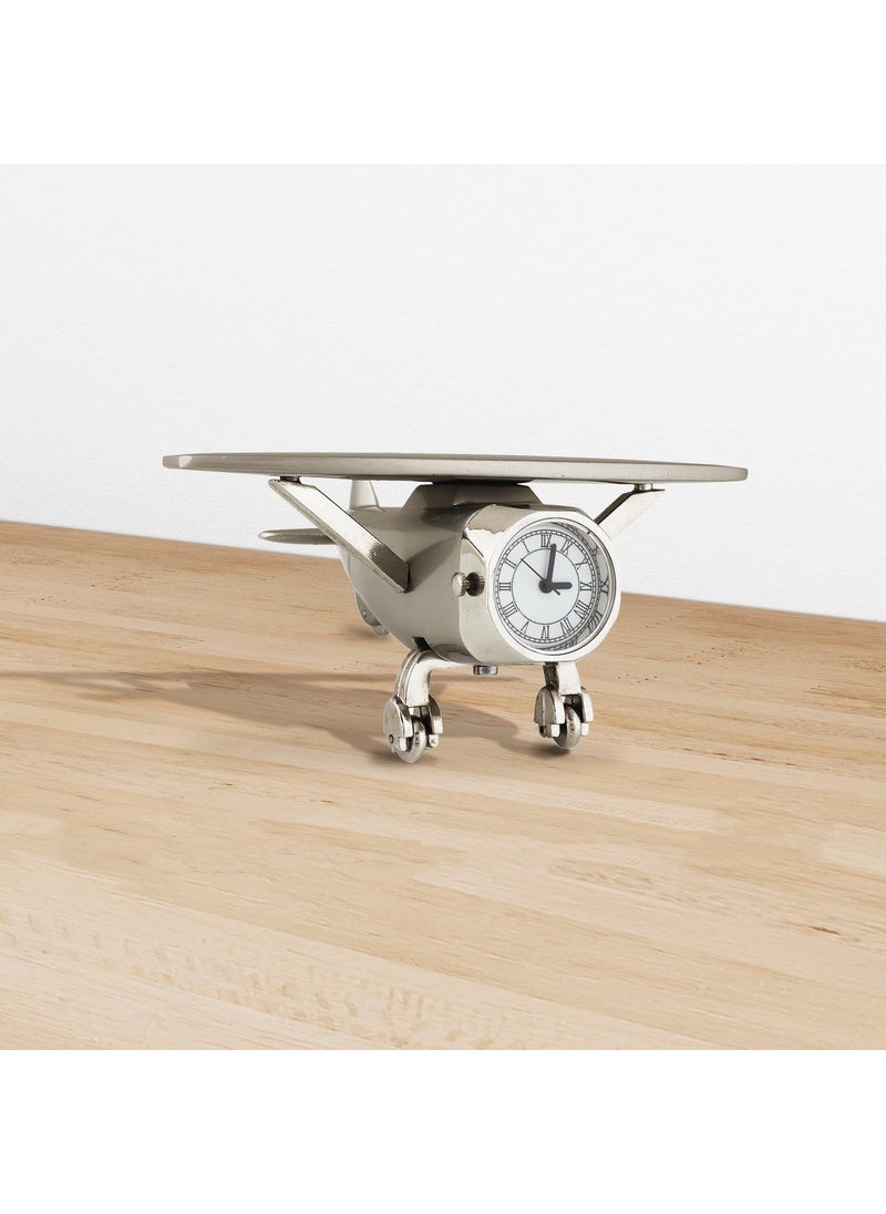 Celebr8 Customized Mini Aeroplane Table Clock Decorative Showpiece Tabletop Clock Desk Clock for Office Home Decor Items for Living Room and Gifts Showpiece for Boyfriend Husband Son Students