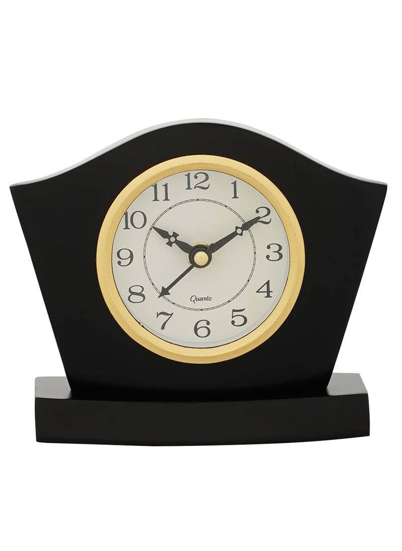 CHRONIKLE Elegant Wooden Case Analog Square Table Clock for Office Desk Study Room Home Decorations Gifts Size 145 x 6 x 13 CM Weight 350 Gram Color Cola