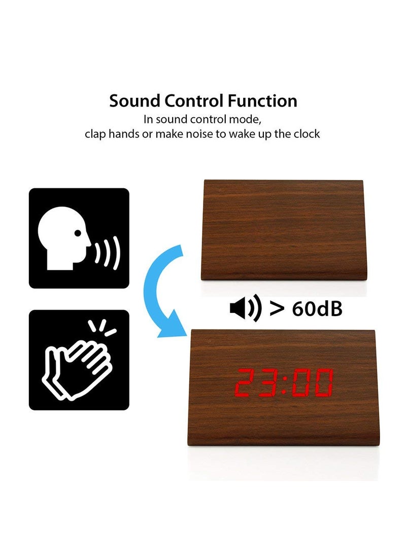 NXZ Digital Desk Clock with Day Date and Tempreature and Alarm Function Table Clock for Home