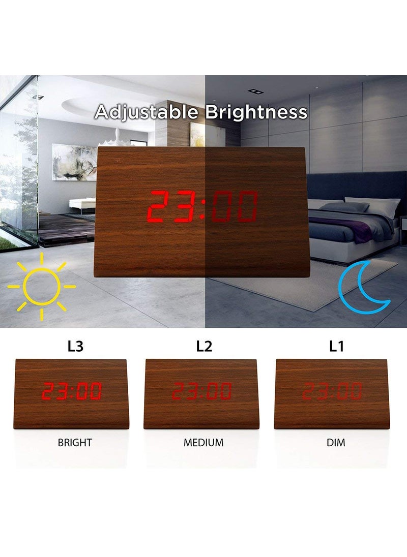 NXZ Digital Desk Clock with Day Date and Tempreature and Alarm Function Table Clock for Home