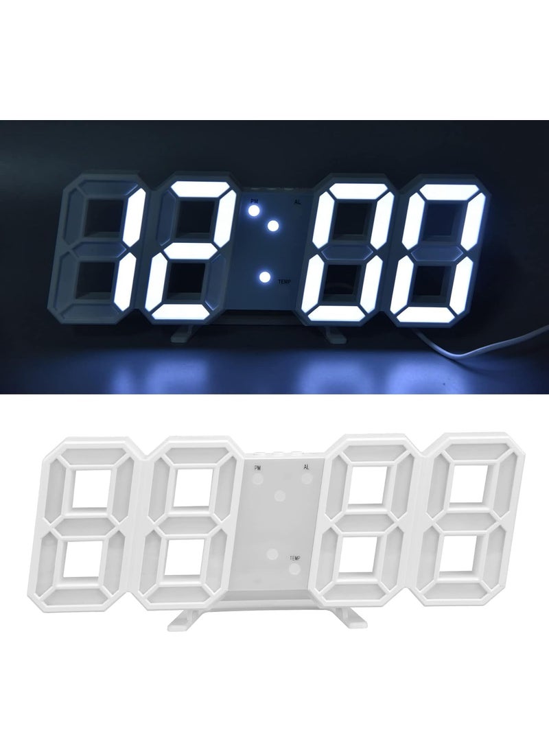 QIMIT Digital Alarm Clock Table Clock for Students Home Office Corporate with Automatic Sensor Date TemperatureBlack Plastic 14W x 8H Centimeters 1 Random