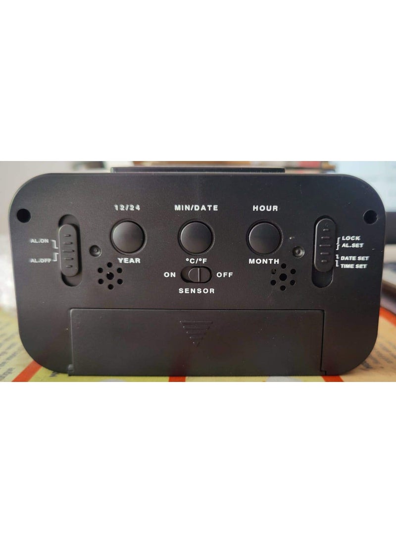 Ajanta Quartz Plastic Digital Alarm and Table clock 13 x 8 x 4 cm Black ODC 210