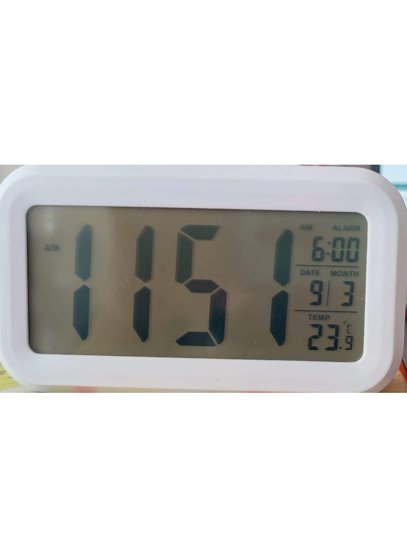 Ajanta Quartz Plastic Digital Alarm and Table clock 13 x 8 x 4 cm White ODC 210