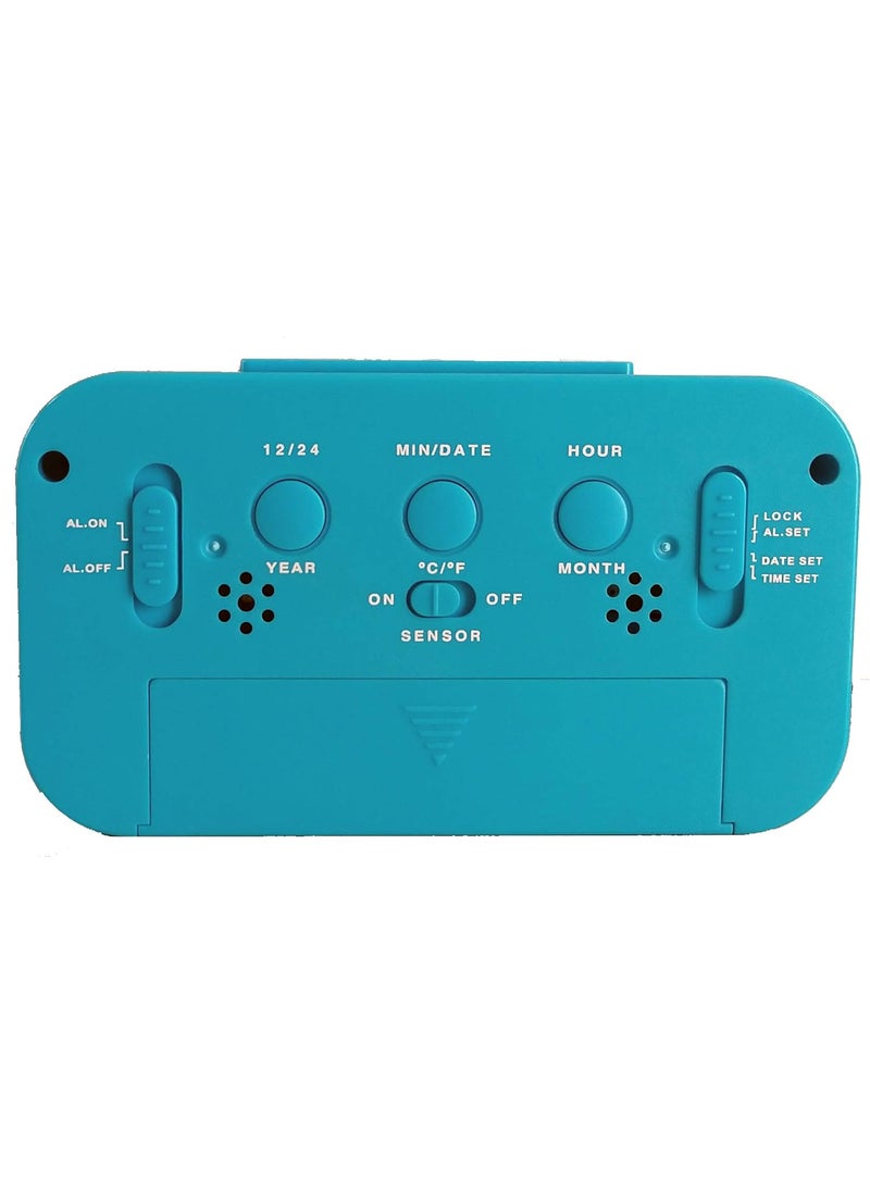 Ajanta Quartz Plastic Digital Alarm and Table clock 13 x 8 x 4 cm Blue ODC 210