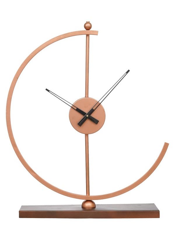 CHRONIKLE Beautiful Metal Copper Color Analog Office Desk Table Clock for Study Living Room Home Decoration Gifts Size 38 x 10 x 535 CM Weight 850 Gram
