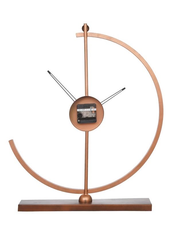 CHRONIKLE Beautiful Metal Copper Color Analog Office Desk Table Clock for Study Living Room Home Decoration Gifts Size 38 x 10 x 535 CM Weight 850 Gram