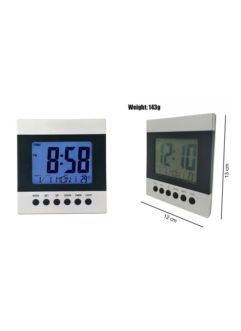 NXZ Desk Clock Digital Table Clock with Alarm Function Wall Clock Clock for Home and Office