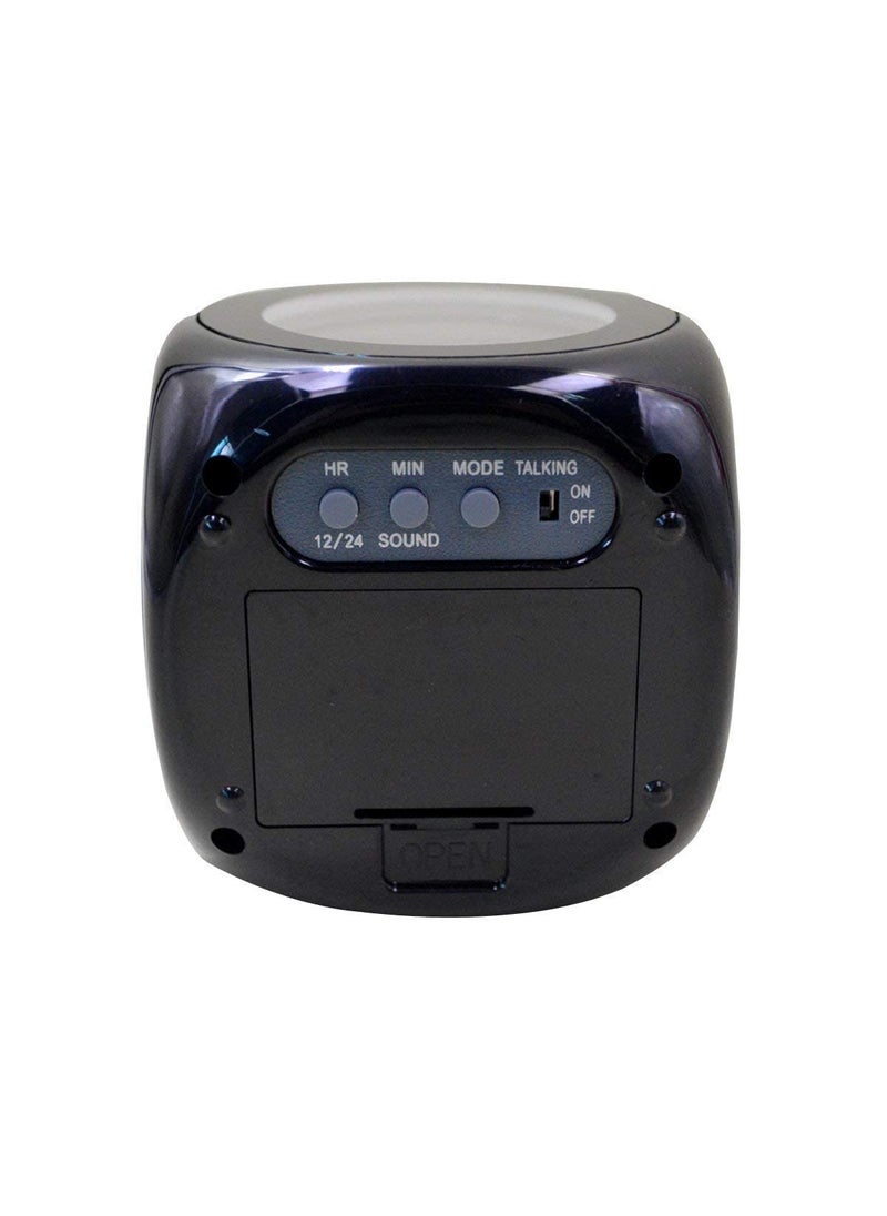 NXZ Plastic LCD Talking Digital Alarm Clock with Projector Time Display Watch and Talking Feature and LED Back Light Black