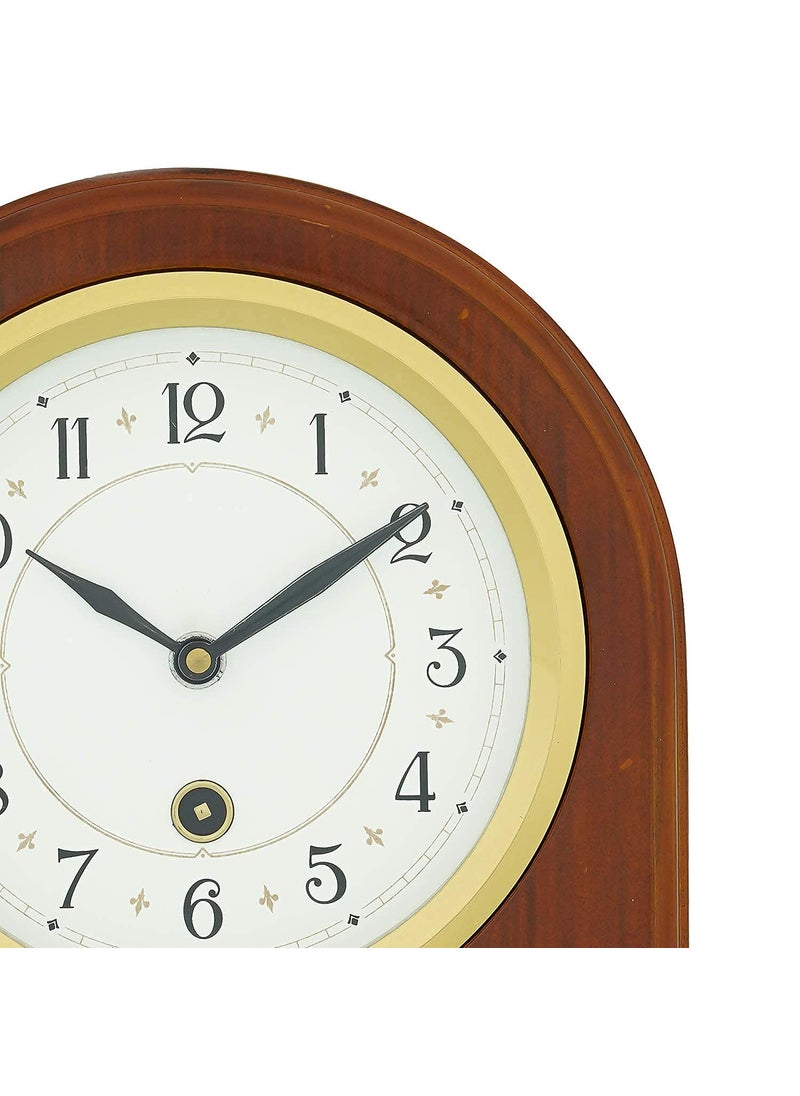 CHRONIKLE Vertical Wooden Analog Pendulum English Numbers Table Clock for Office Desk Study Living Room Decorations Gifts Size 23 x 8 x 335 CM Weight 1240 Gram Color Brown