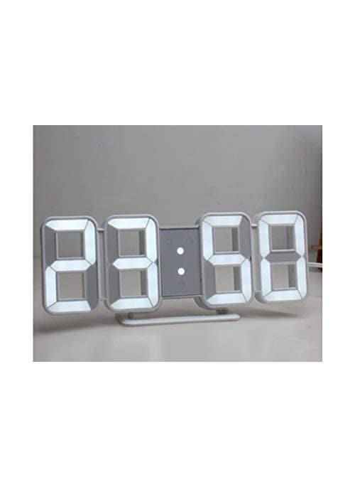 bosig Plastic 3D Led Digital Alarm Clock 91 Led Desk Wall Clock AutoDimming For Kitchen Bedroom Office Modern Fashion Design With MultiLevels