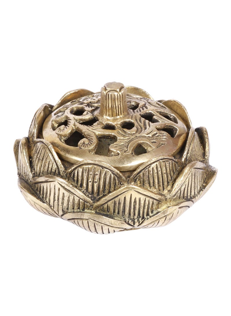 ARTVARKO Brass Incense Burner Loban Dani Holder Brass Dhoop Dani Aarti Brass Loban dhoop DaniDhoop Dani Burner for Home Office Temple God Puja 3x3x25 Inches