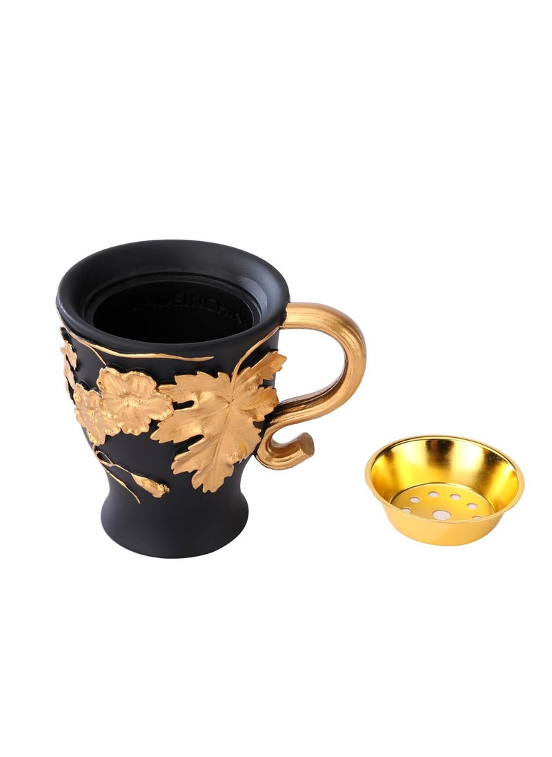 Cloyster Resin Incense BurnerCup Shape Incense Censer Bakhoor Burner Charcoal Incense Burner Incense Burner with Handle Tongs for Yoga Spa Aromatherapy CL03