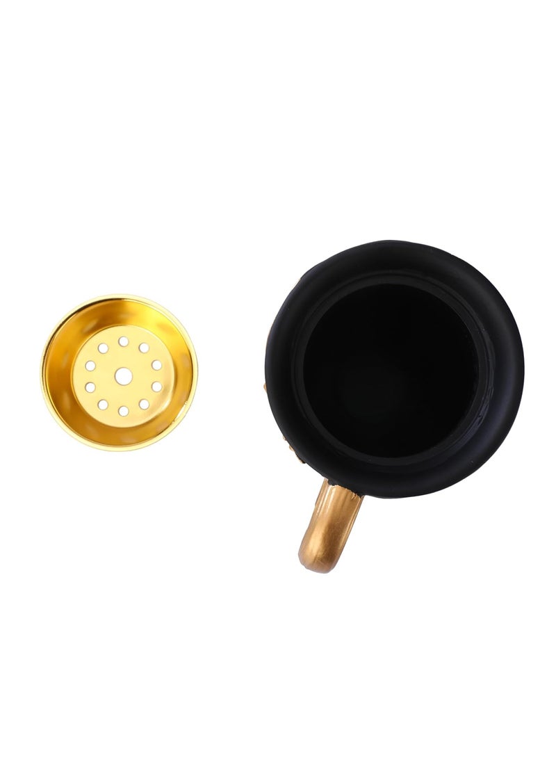 Cloyster Resin Incense BurnerCup Shape Incense Censer Bakhoor Burner Charcoal Incense Burner Incense Burner with Handle Tongs for Yoga Spa Aromatherapy CL03