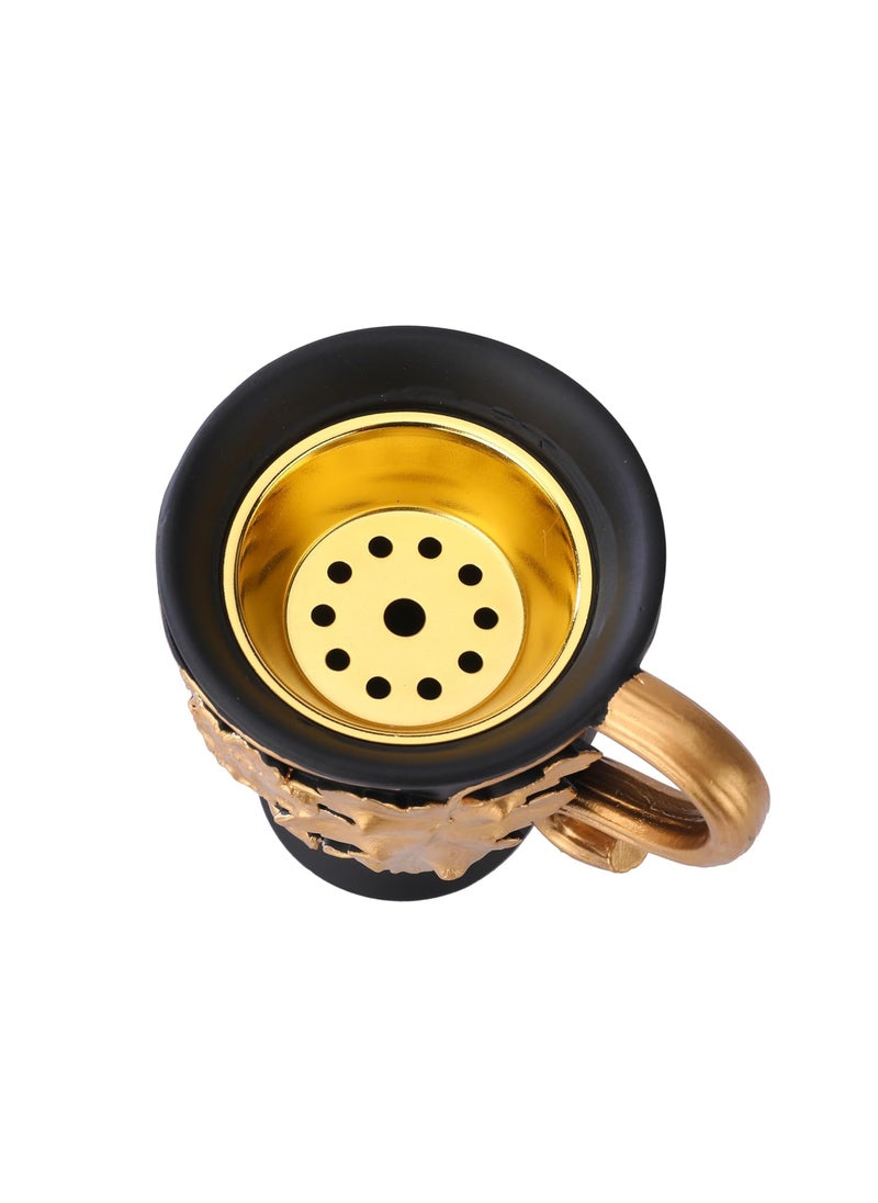 Cloyster Resin Incense BurnerCup Shape Incense Censer Bakhoor Burner Charcoal Incense Burner Incense Burner with Handle Tongs for Yoga Spa Aromatherapy CL03