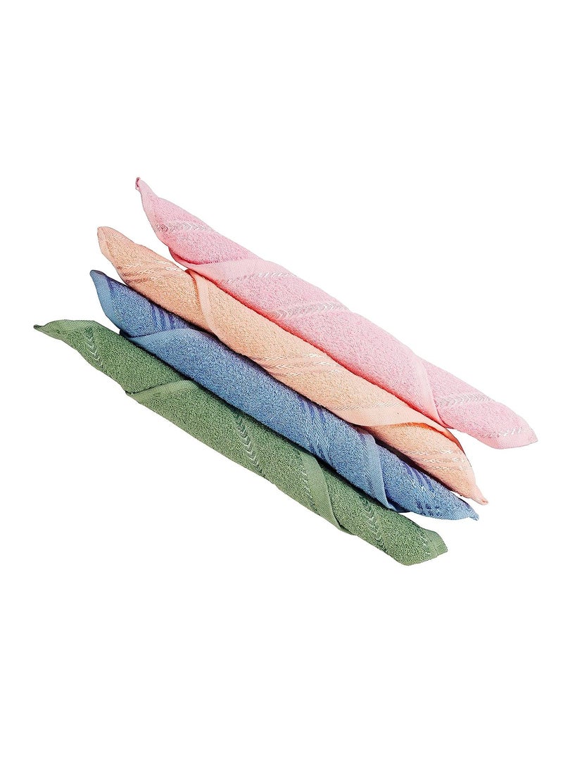 JENNY DENIAL 100 Cotton Face Towel Set of 12pc Soft Absorbent Size Small 9 9 Inch Color Multi 300 GSM Gym Workout Towels Hand Towels
