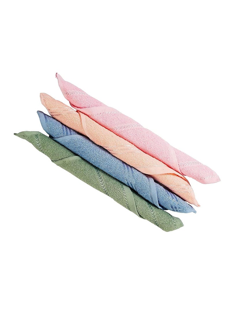 JENNY DENIAL 100 Cotton Soft Absorbent 300 GSM Face Towel Set of 12 pcs Size 27 27Cm Small Multi Color
