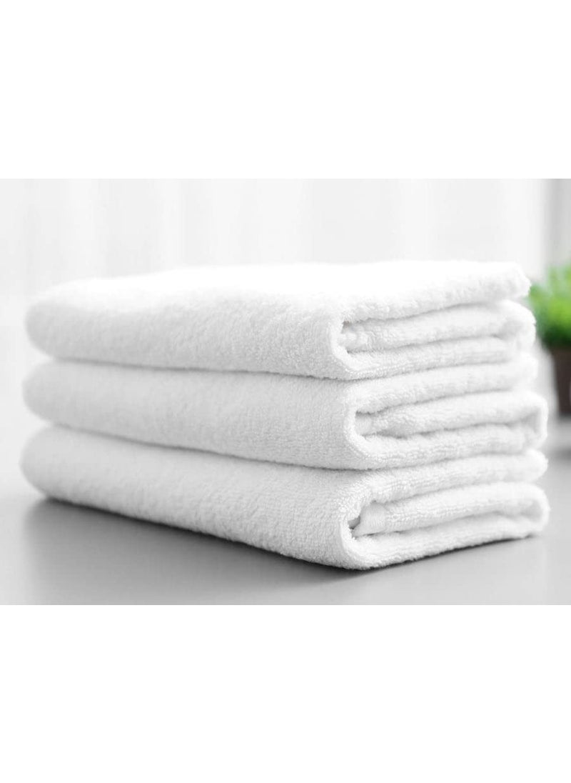 COTFLEX Hand and Face Towel Pure Cotton White 14x21 Pack 6