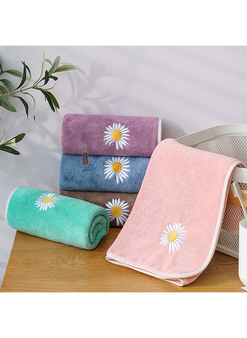 CLUZE Microfiber Face Towel Set Super Soft Quick Drying Workout Sweat Towels Hanging and Absorbent Hand Towel for Gym Bathroom 40x60 cmPack of 4