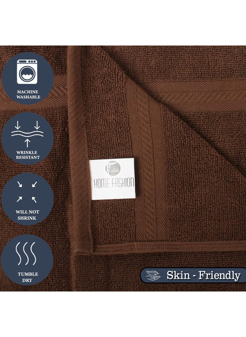 FRESH FROM LOOM face Towels Set Wash Clothes Face Towels Towels for Home Gym or Sports 13 X 13 Inch Brown