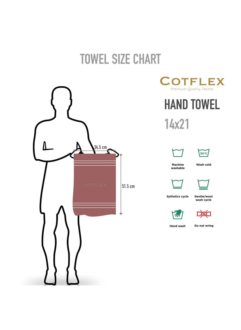 COTFLEX Hand and Face Towel White Pure Cotton Pack of 12