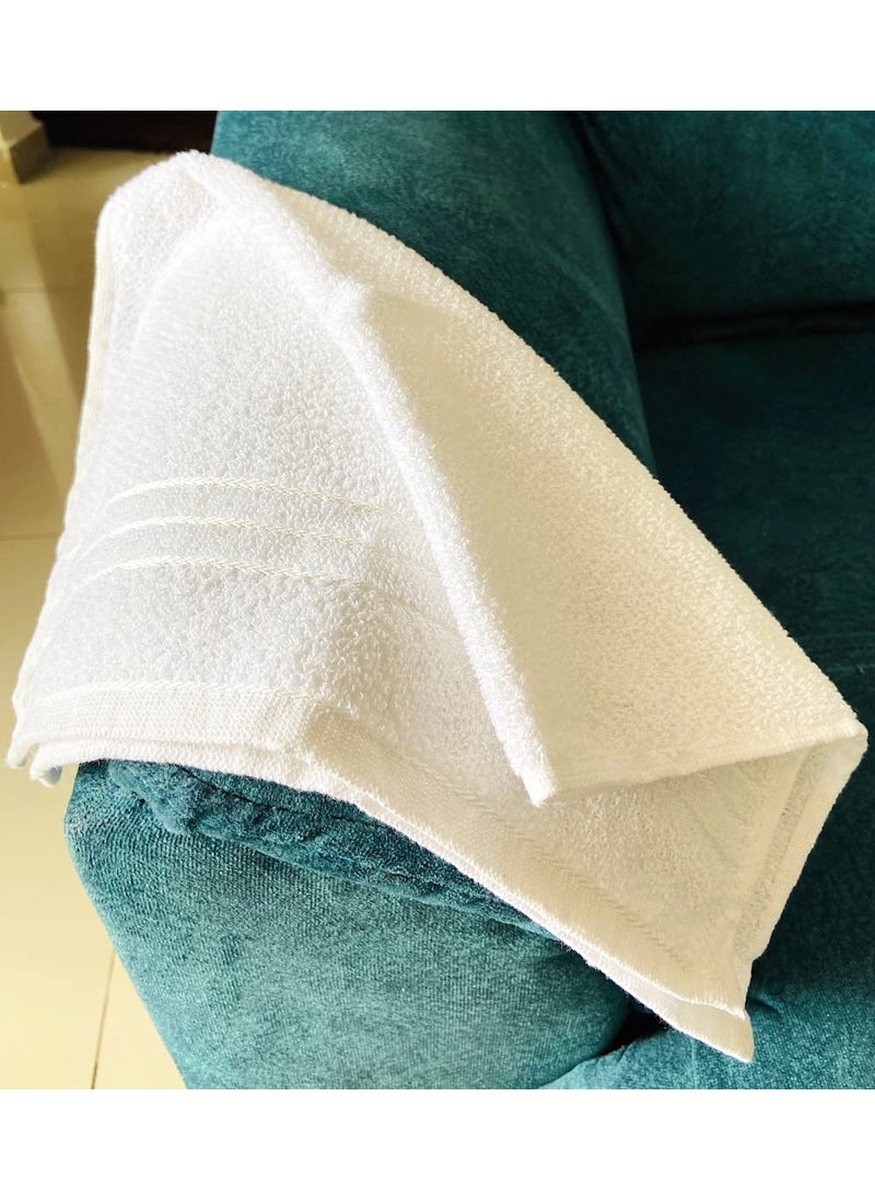 COTFLEX Hand and Face Towel White Pure Cotton Pack of 12