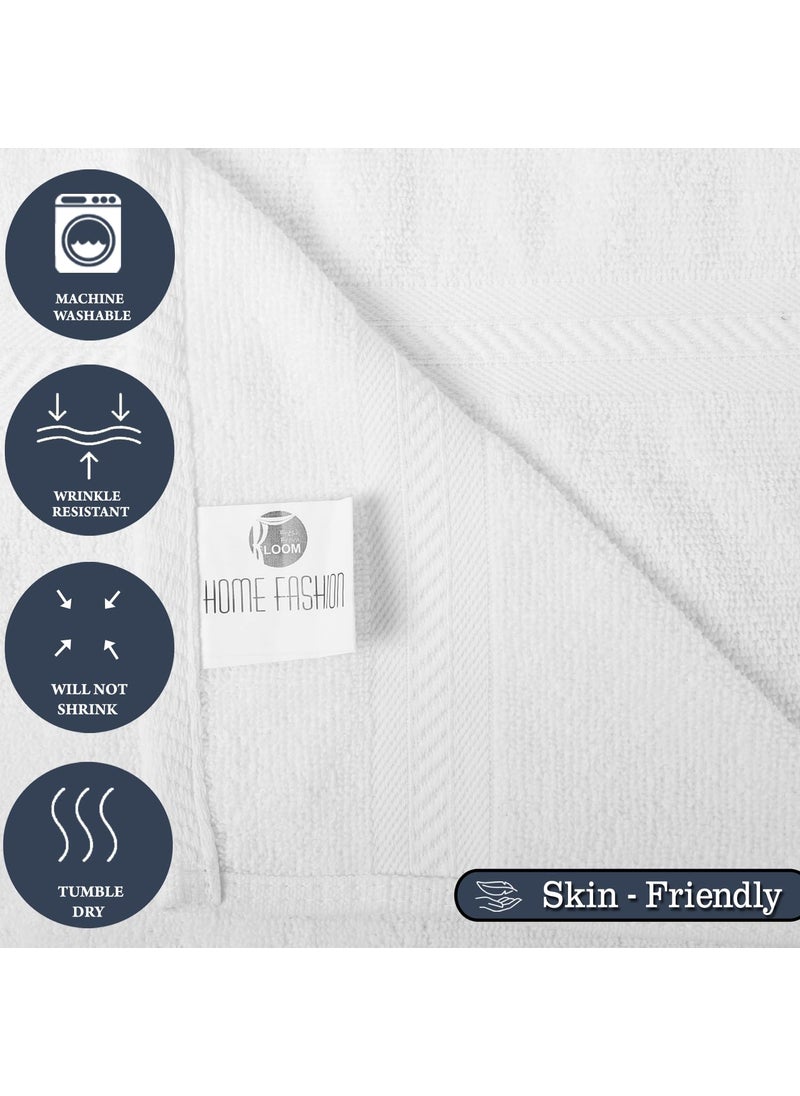 FRESH FROM LOOM Cotton Towel for face Face Towel Set 12 Face Towel White 13x13 inch