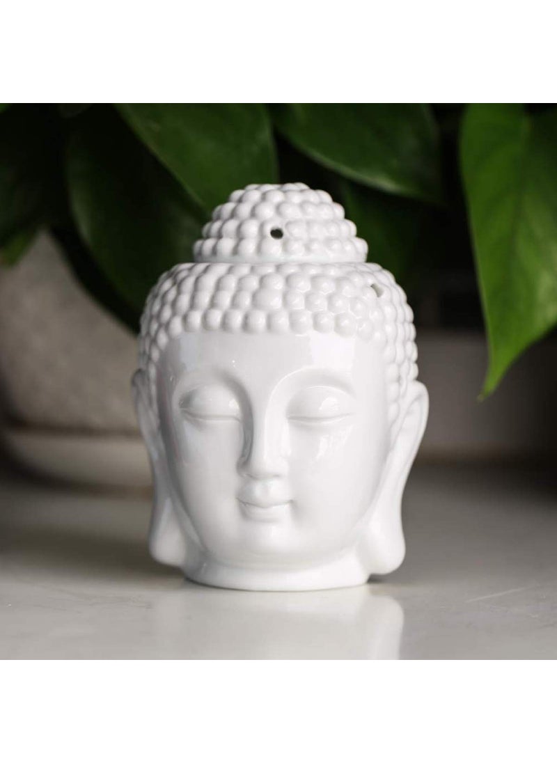 Aatiutik Ceramic Electric Buddha Aroma Diffuser Home Fragrance Night Lamp Light with Lemongrass Sandalwood Aroma Oil 10ml Each for Home Office Hotel Spa Scented 6