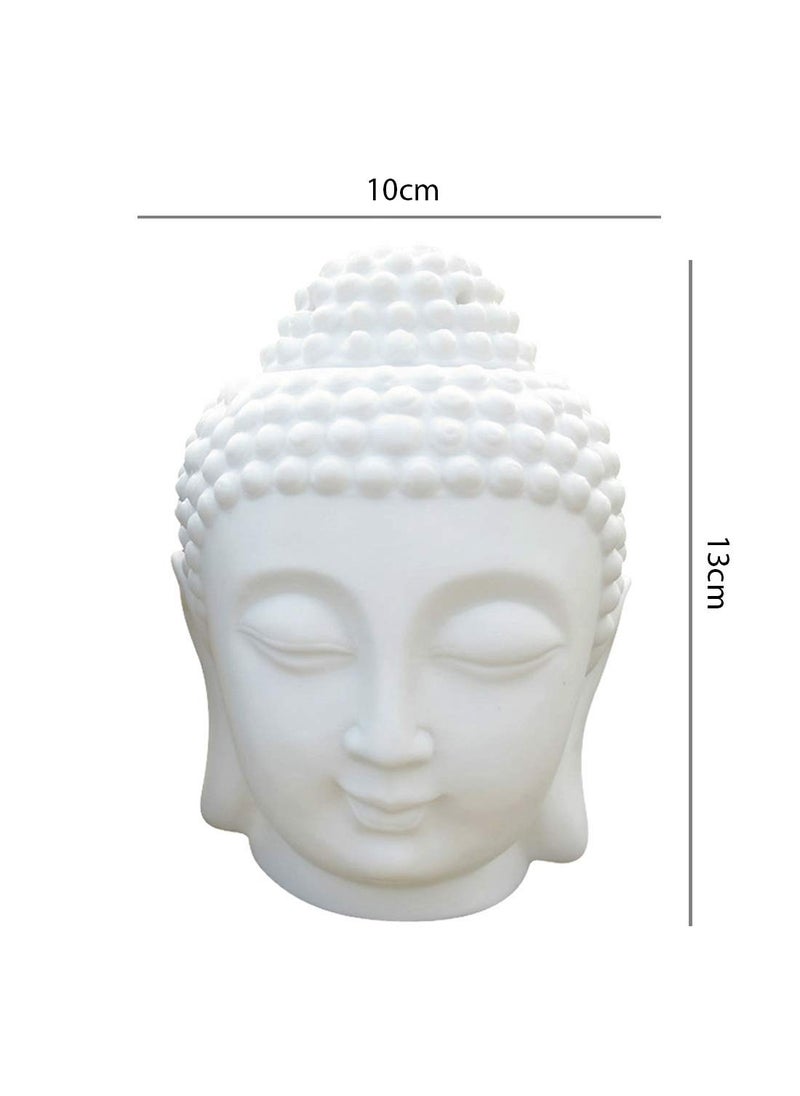Aatiutik White Ceramic Buddha Head Aroma Diffuser Air Freshner Aroma Oil Burner Lamp Diffuser for Home Fragrance Diffuser Oils for Home 2 Rose Aroma Oil 10ml Each