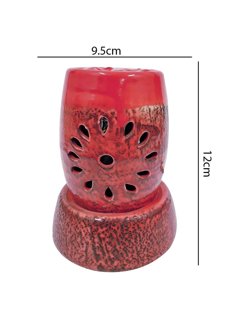 Aatiutik Electric Ceramic Aroma Diffuser Oil Burner with Sandalwood Jasmine Aroma Oil for Home Fragrance