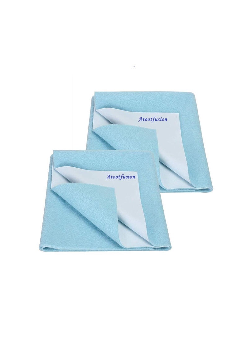 Soft Water Proof Baby Dry SheetBed ProtectorReusable Bed Underpad Waterproof Bed Pad Pee Pad Perfect for Kids Adults The Elderly Extra Large 220 x 140 cm Lite Blue