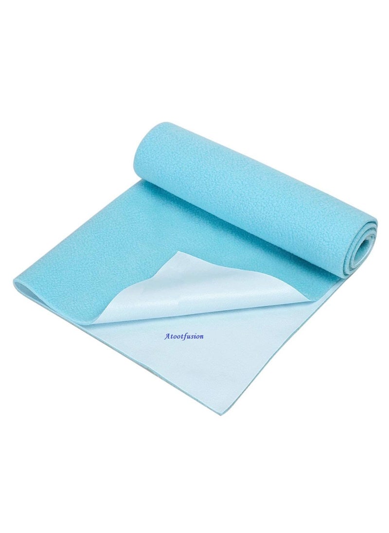 Soft Water Proof Baby Dry SheetBed ProtectorReusable Bed Underpad Waterproof Bed Pad Pee Pad Perfect for Kids Adults The Elderly Extra Large 220 x 140 cm Lite Blue